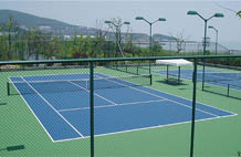 亞強體育施工案例:硅pu網球場施工YQ-004,