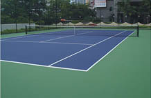 亞強體育施工案例:硅pu網球場施工YQ-0016,